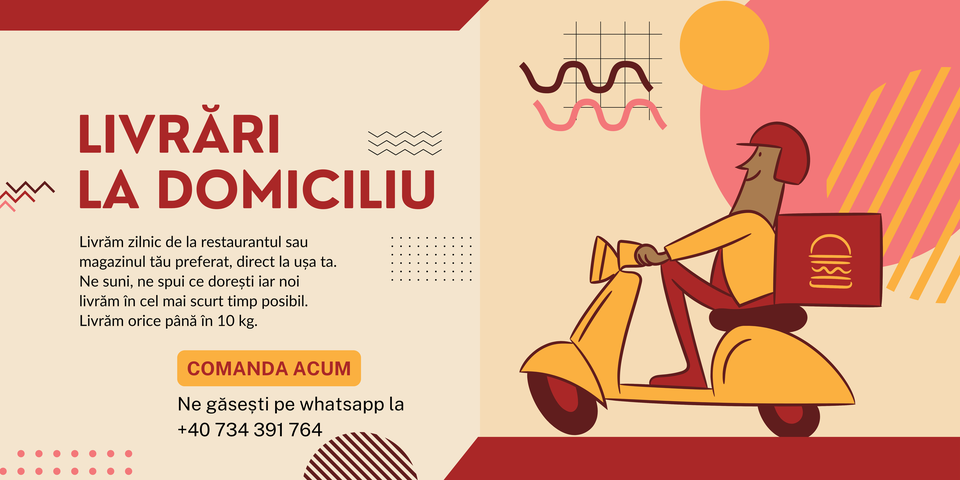 Reclamă livrări la domiciliu